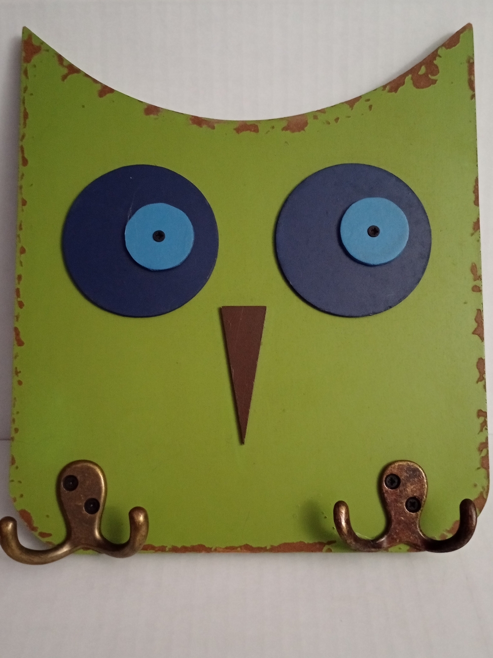 Hobby Lobby Distressed Wooden Owl Face Wall Mount Coat And Hat Rack With Hooks